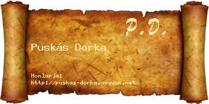 Puskás Dorka névjegykártya